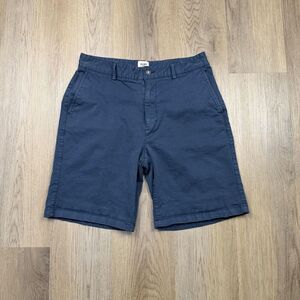Flint And Tinder Shorts Mens 32 Blue 9" Inseam Stretch Chino Casual Summer